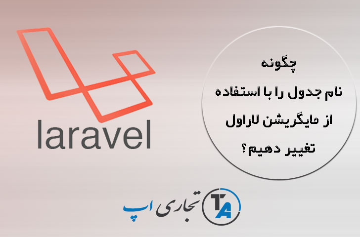 نحوه تغییر نام جدول با استفاده از migration لاراول