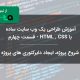 آموزش HTML - دایرکتوری های پروژه طراحی یک وب سایت ساده با HTML و CSS